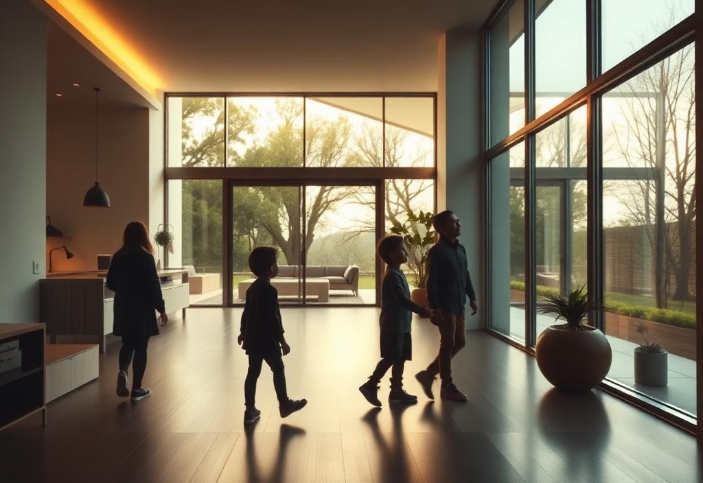 Niños y alto tráfico en interiores
